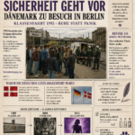 Die Titelseite von DIE SUCHE zeigt den Sicherheitsbesuch aus Dänemark in Berlin mit einer Schülergruppe.